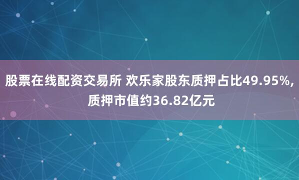 股票在线配资交易所 欢乐家股东质押占比49.95%, 质押市值约36.82亿元